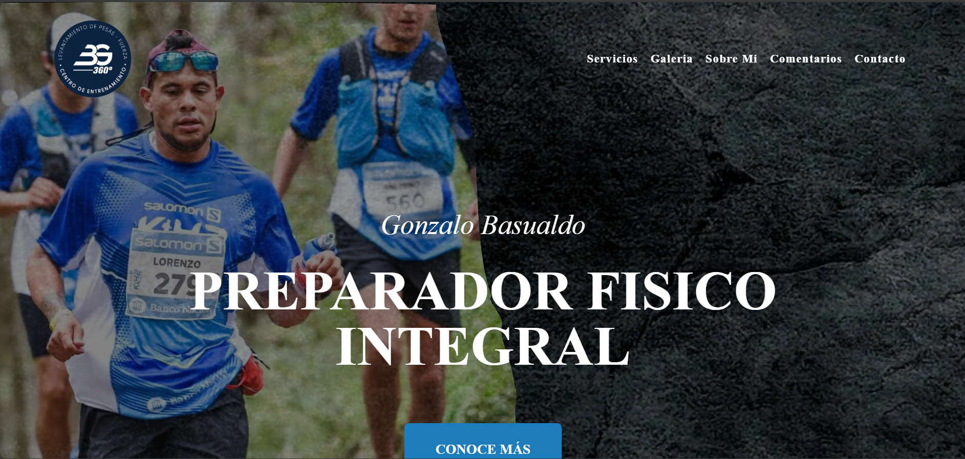 Captura del sitio BG360 Gimnasio